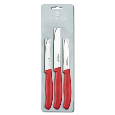 Набір кухонних ножів Victorinox пластик червоний (6.7111.3) 103113 фото