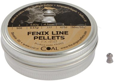 Кулі пневматичні Coal Fenix Line кал. 4.5 мм 0.62 г 500 шт/уп 122264 фото
