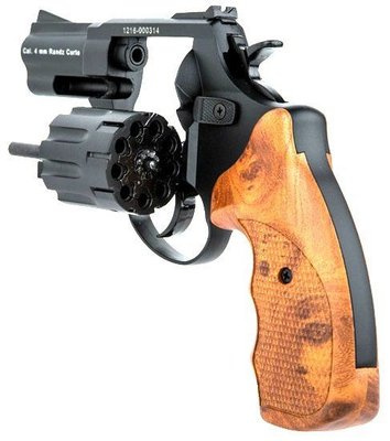 револьвер STALKER S 4мм 2.5" чорний коричневий рукоятка (силум барабан) 2951 фото