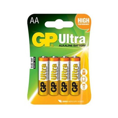 Батарейка AA GP Alkaline Plus Ultra LR06 C4 (40) блист. 1 шт 5177 фото