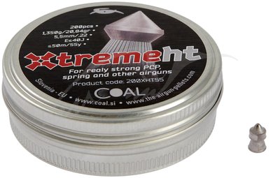 Кулі пневматичні Coal Xtreme HT. Кал. 5.5мм. Вага - 1.35 г. 200 шт/уп 122273 фото