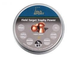 Свинцеві кулі H&N Field Target Trophy Power 300 шт/уп, 0,57 г, 4,5 мм (1453.01.90) 5759 фото