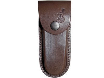 Чехол для раскладного ножа №2 кожаный коричневый (5273/2) 10459 фото
