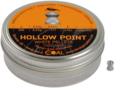 Кулі пневматичні Coal Hollow Point кал. 4.5 мм 0.54 г 500 шт/уп 122286 фото