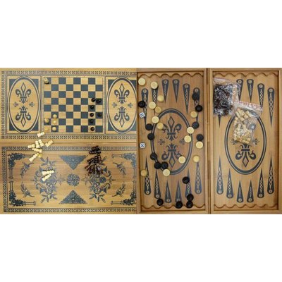 Набір ігор 2 в 1: "Нарди, шахи з бамбука" B4020-C 10728 фото