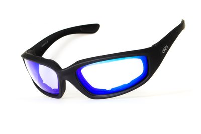 Очки защитные фотохромные Global Vision KickBack Photochromic (G-Tech™ blue) Anti-Fog, фотохромные синие зеркальные 1КИК24-90 фото