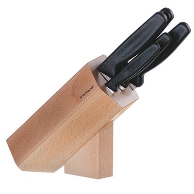 Набір кухонний 5шт з чорн. ручкою з підставкою (5 ножів) 48989 фото