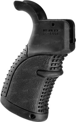Рукоятка пістолетна FAB Defense AGR-43 гумова для M4/M16/AR15. Колір чорний 108688 фото