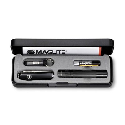 MAGLITE-SET Набір ніж 58мм/7предм/чорн + ліхтар Maglite-Solitare LED 8см у футлярі 48652 фото