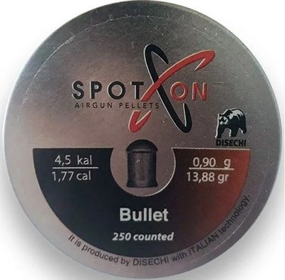Кулі SPOTON Bullet 250шт, 4,5мм, 0,9г (Z24.2.16.004) 69128 фото
