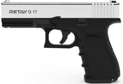 Пістолет стартовий Retay G17, 9 мм chrome (1195.03.30) 27486 фото
