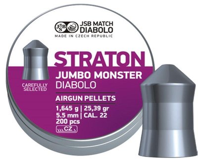 Свинцовые пули JSB Monster Straton 5,5 мм 1,65 г 200 шт (1453.05.36) 26409 фото