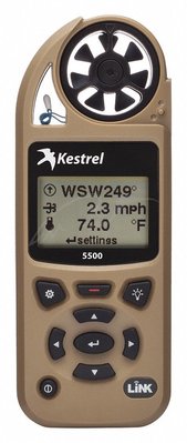 Метеостанція Kestrel 5500 Weather Meter Bluetooth. Колір - Пісочний. У комплекті флюгер та чохол 118314 фото