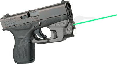 Целеуказатель лазерн. LaserMax для Glock 42, 43 на скобу, с фонарем, зеленый 26687 фото