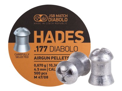 Кулі пневматичні JSB Diabolo Hades Кал - 4.5 мм Вага - 0.670 г. 500 шт/уп (1453.06.04) 99110 фото