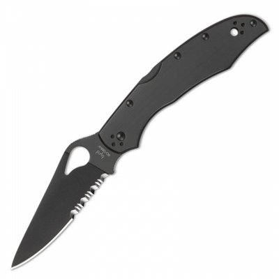 Карманный нож Spyderco Byrd Cara Cara 2 Black Blade , полусеррейтор (87.11.47) 27873 фото