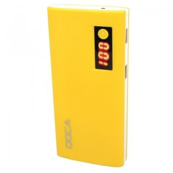 Зовнішній зарядний пристрій Power Bank DOCA D566II з LED дисплеєм [13000mAh], жовтий 6867 фото