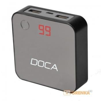 Зовнішній зарядний пристрій Power Bank DOCA D525 (8400mAh), чорний 3534 фото