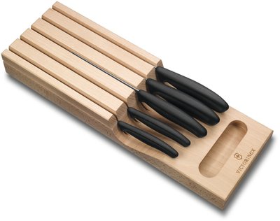 Набір кухонний SwissClassic In-Drawer 5шт з чорн. ручкою з підставкою (5 ножів) 48995 фото
