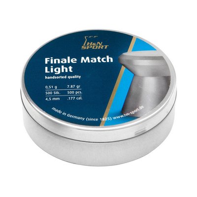 Свинцовые пули H&N Finale Match Light 4,5 мм 0,51 г 500 шт (1453.02.66) 26238 фото