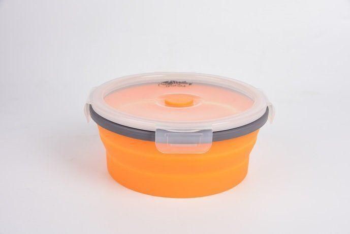 087 Контейнер складной с крышкой-защелкой (800ml)orange 31856 фото
