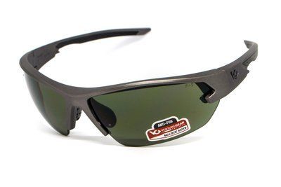 Защитные очки Venture Gear Tactical Semtex 2.0 Gun Metal (forest gray) Anti-Fog, чёрно-зелёные в оправе цвета "тёмный металлик" VG-SEMGM-FGR1 фото