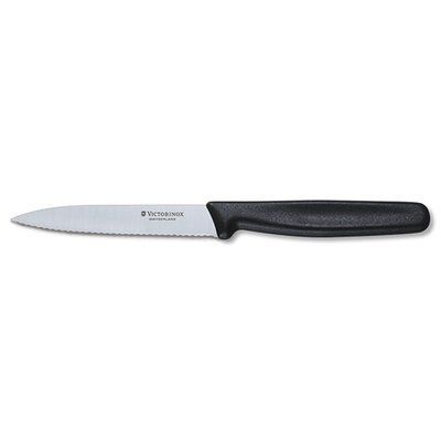 Кухонний ніж Paring 10см хвиль. з чорн. ручкою (Vx50733) 48782 фото
