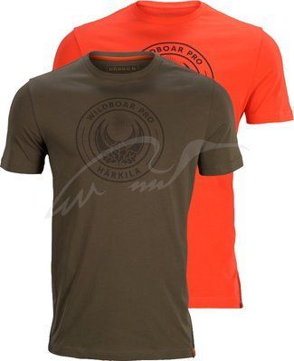 Футболка Harkila Wildboar Pro S/SL Зелений/Помаранчевий 120085 фото