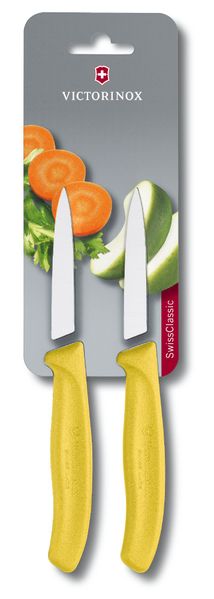 Кухонный нож SwissClassic Paring 2 ножа 8см с желт. ручкой (блистер) 48683 фото