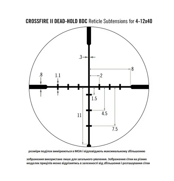 Прицел оптический Vortex Crossfire II 6-18x44 AO (BDC) (926056) 16978 фото