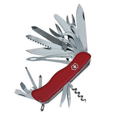 WORKCHAMP XL 111мм/30функ/крас.нейлон /lock2/штоп/пила/ножн/плоск/напил/отверт 48439 фото