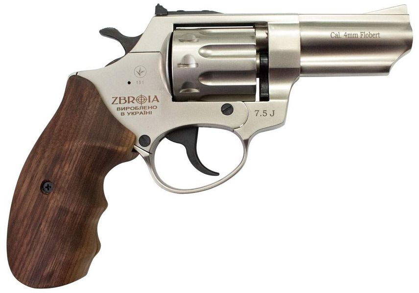 Револьвер флобера ZBROIA PROFI-3" (сатин/дерево) (Z20.7.1.002) 112917 фото