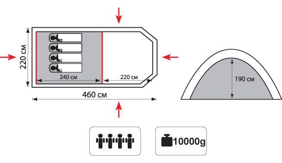 Палатка Tramp Anaconda 4 v2 (TRT-078) 31701 фото