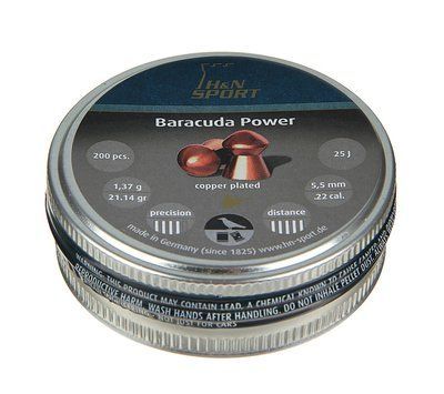 Свинцовые пули H&N Baracuda Power 5,5 мм 1,37 г 200 шт (1453.01.84) 26212 фото