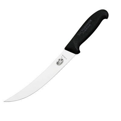 Кухонний ніж Victorinox Fibrox обробний 200 мм Black (5.7203.20) 100032 фото