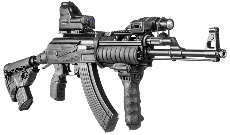 Приклад Fab Defense GK-MAGB для АКМ з тримачем магазину, чорний 12835 фото