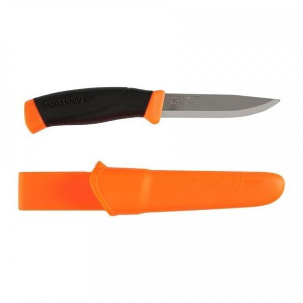ніж Morakniv Companion F Orange, нержавіюча сталь, прогумована рукоять з помаранчевими накладками 7949 фото