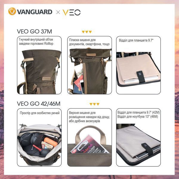 Рюкзак Vanguard VEO GO 37M Black (VEO GO 37M BK) DAS301643 фото