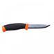 ніж Morakniv Companion F Orange, нержавіюча сталь, прогумована рукоять з помаранчевими накладками 7949 фото 1