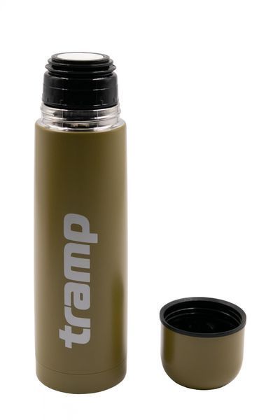 Термос для чаю та кави Tramp Basic 1 л з кнопкою Хакі (TRC-113-khaki) 123615 фото