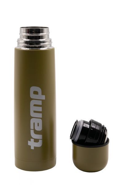 Термос для чаю та кави Tramp Basic 1 л з кнопкою Хакі (TRC-113-khaki) 123615 фото