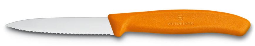 Кухонный нож SwissClassic Paring 8см волн. с оранж. ручкой 48692 фото