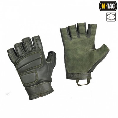 M-Tac перчатки беспалые кожаные Assault Tactical Mk.1 Olive XL 6309 фото
