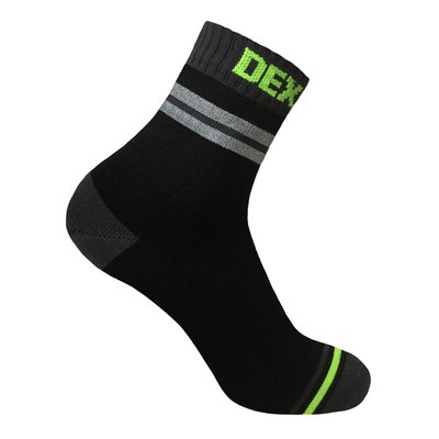 Шкарпетки водонепроникні з зеленою смугою Dexshell Pro visibility Cycling M 39-42 (DS648GRYM) 106144 фото