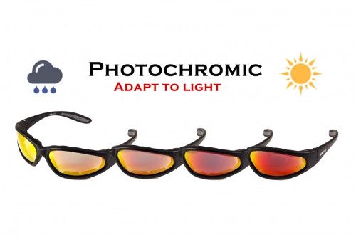 Очки защитные фотохромные Global Vision Hercules-1 Plus Photochr. A/F (G-Tech™ red) фотохромные красные зеркальные 1ГЕР124-91П фото