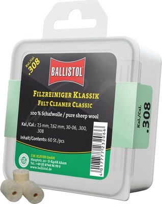 Патч для чистки Ballistol войлочный специальный для кал. 308. 60шт/уп (429.00.91) 59923 фото