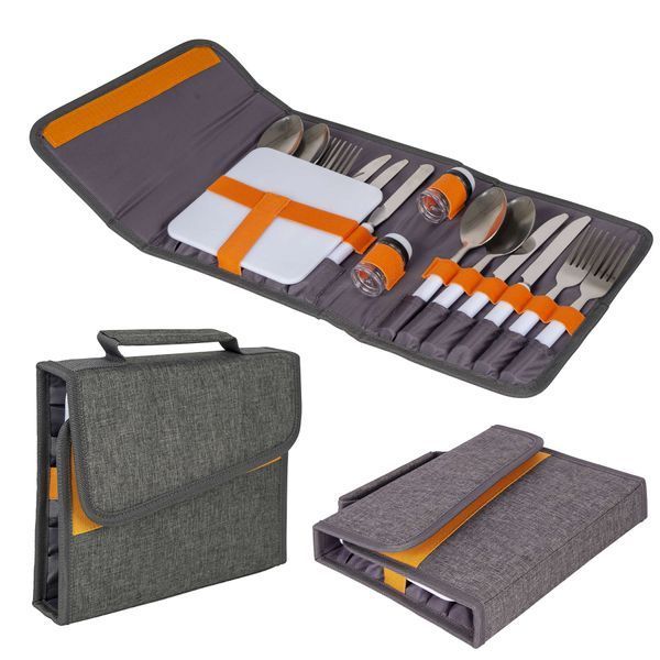 Набір столових приборів Bo-Camp Picnic 16 Pieces 4 Person Grey (7504340) DAS302025 фото