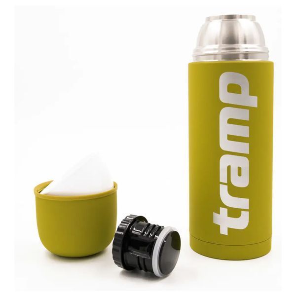 Термос Tramp Soft Touch 1.0 л серый (TRC-109-yellow) 82870 фото