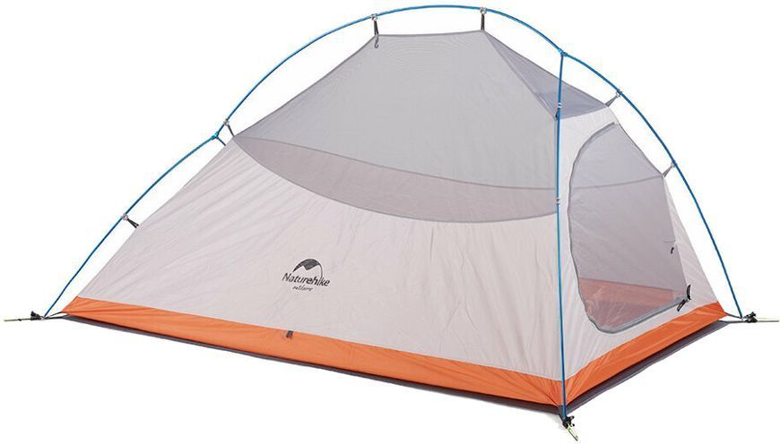 Палатка сверхлегкая двухместная с футпринтом Naturehike Сloud Up 2 Updated NH17T001-T, 210T Оранжевая (6927595730584) 121973 фото