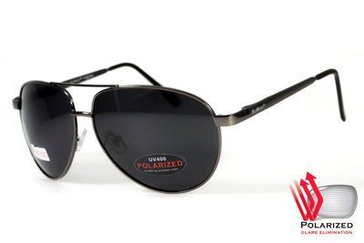 Темные очки с поляризацией BluWater Airforce (gray) (gun metal) Polarized (4ЭИРФ-ГМ20П) 107990 фото